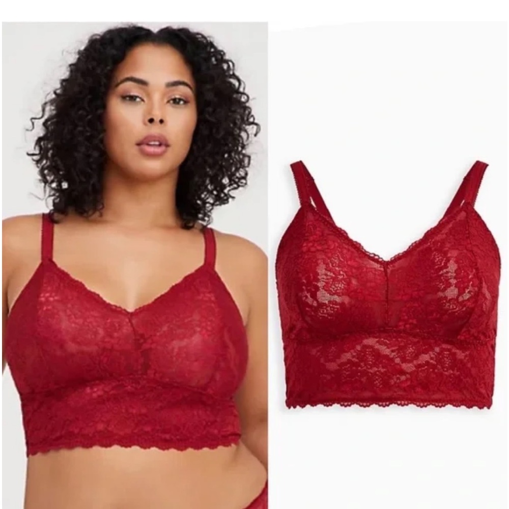 Torrid Elegant Red Lace Bralette